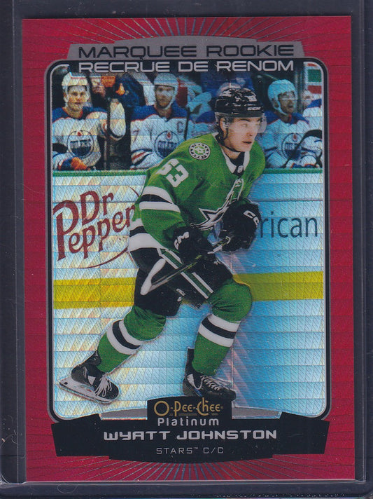 WYATT JOHNSTON - 2022 O-Pee-Chee Platinum Marquee Rookie RED PRISM #294, /199