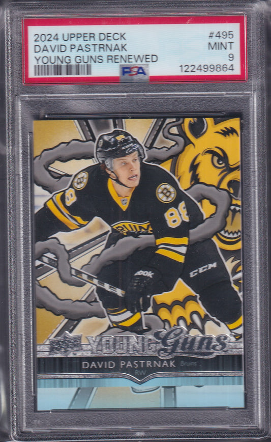 DAVID PASTRNAK - 2024 Upper Deck Young Guns RENEWED #495, PSA 9