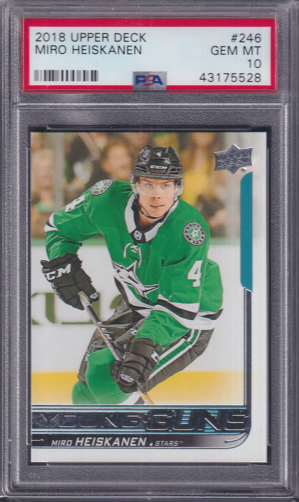 MIRO HEISKANEN - 2018 Upper Deck Young Guns #246, PSA 10