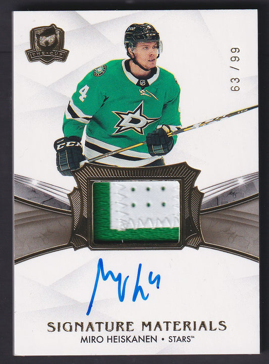 MIRO HEISKANEN - 2020 The Cup Signature Materials Auto Patch #SP-MH, /99
