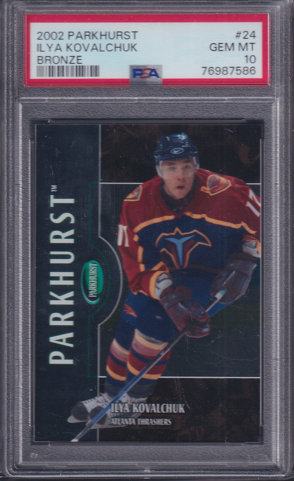ILYA KOVALCHUK - 2002 Parkhurst Bronze #24, /100 PSA 10