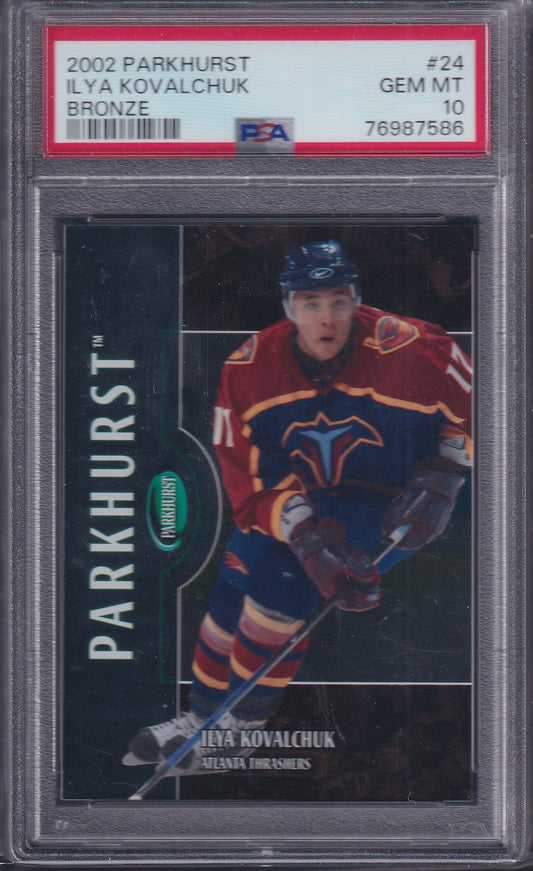 ILYA KOVALCHUK - 2002 Parkhurst Bronze #24, /100 PSA 10