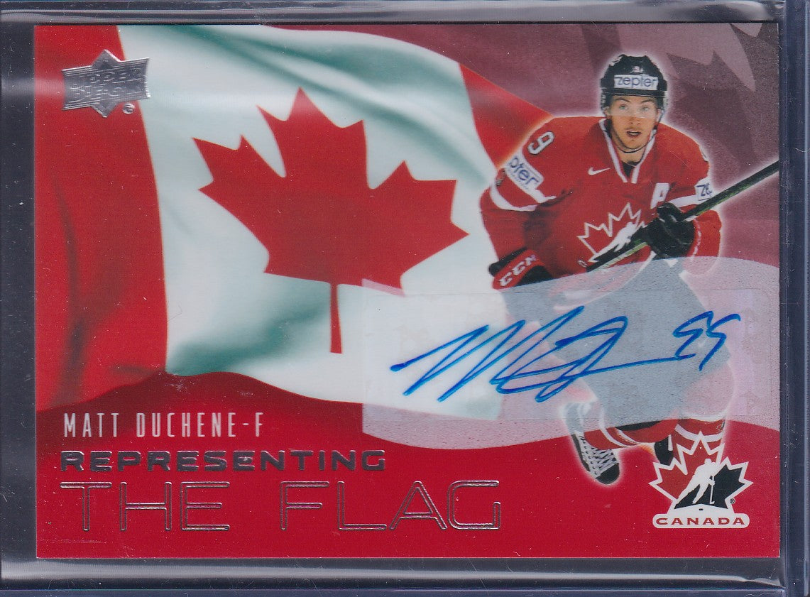 MATT DUCHENE - 2026 Upper Deck Team Canada Representing the Flag RED Auto #RF-18