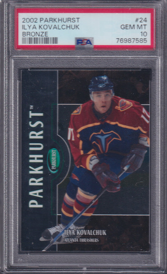 ILYA KOVALCHUK - 2002 Parkhurst Bronze #24, /100 PSA 10