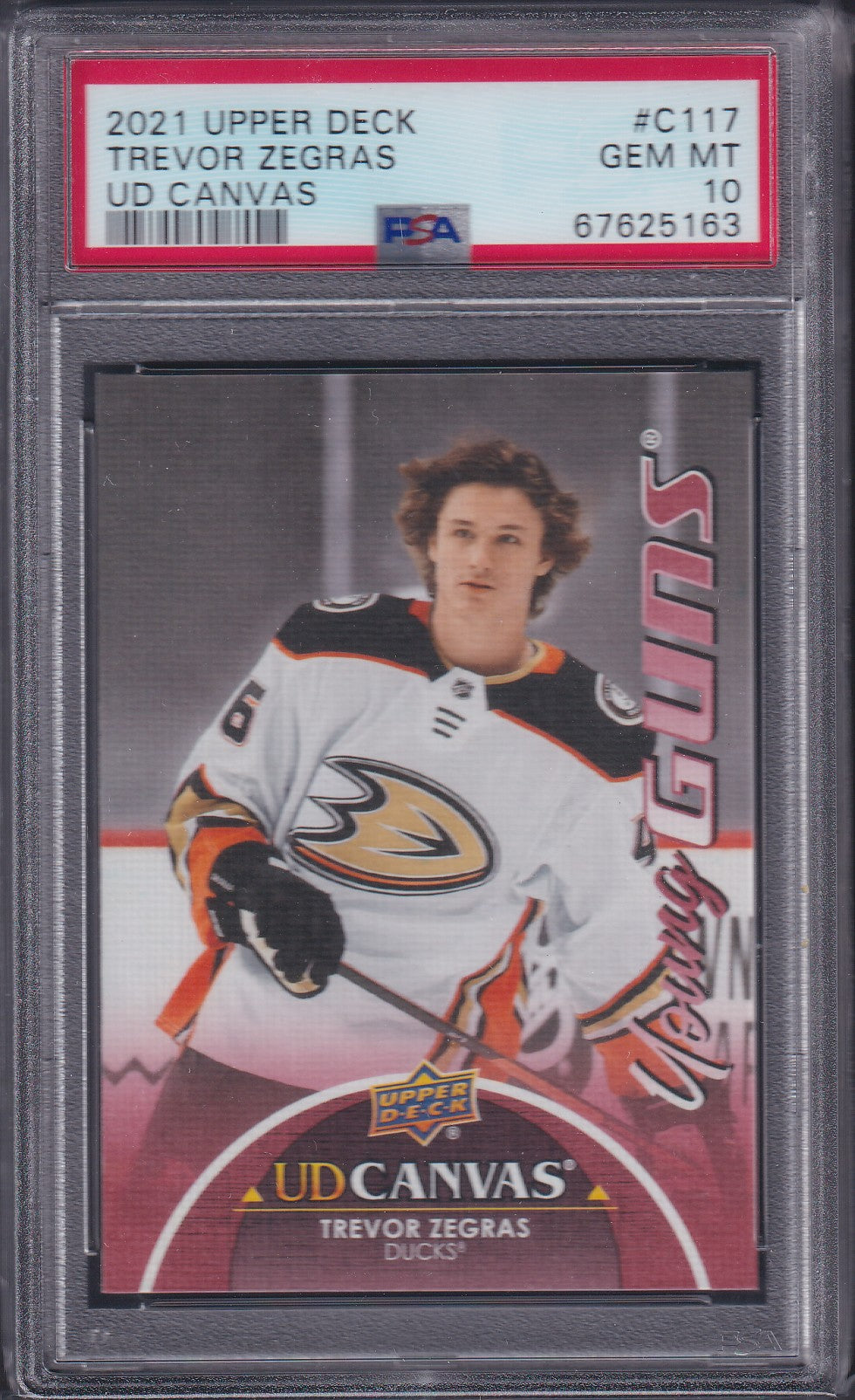 TREVOR ZEGRAS - 2021 Upper Deck Young Guns Canvas #C117, PSA 10