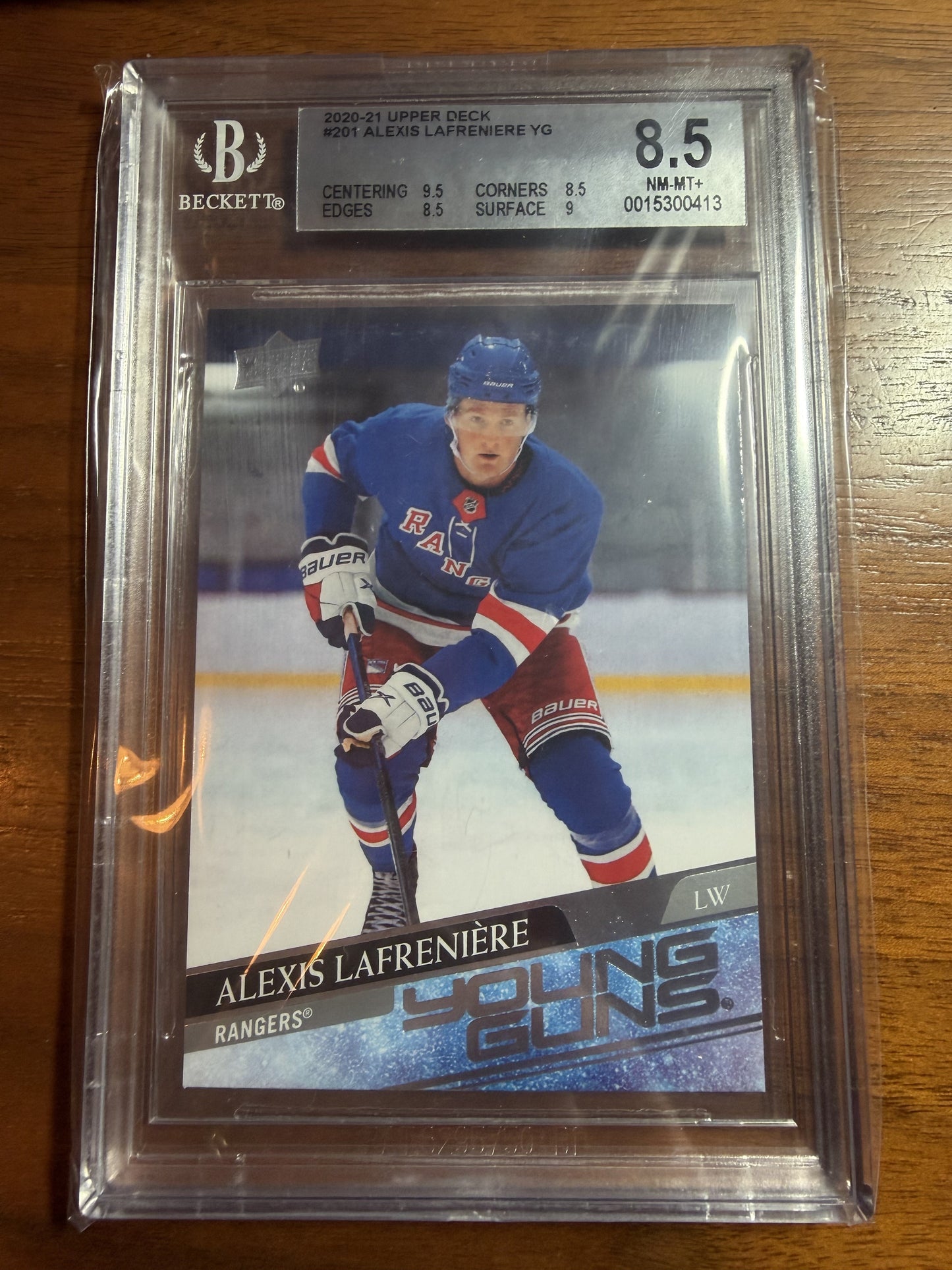 ALEXIS LAFRENNIERE - 2020 Upper Deck Young Guns #201, BGS 8.5