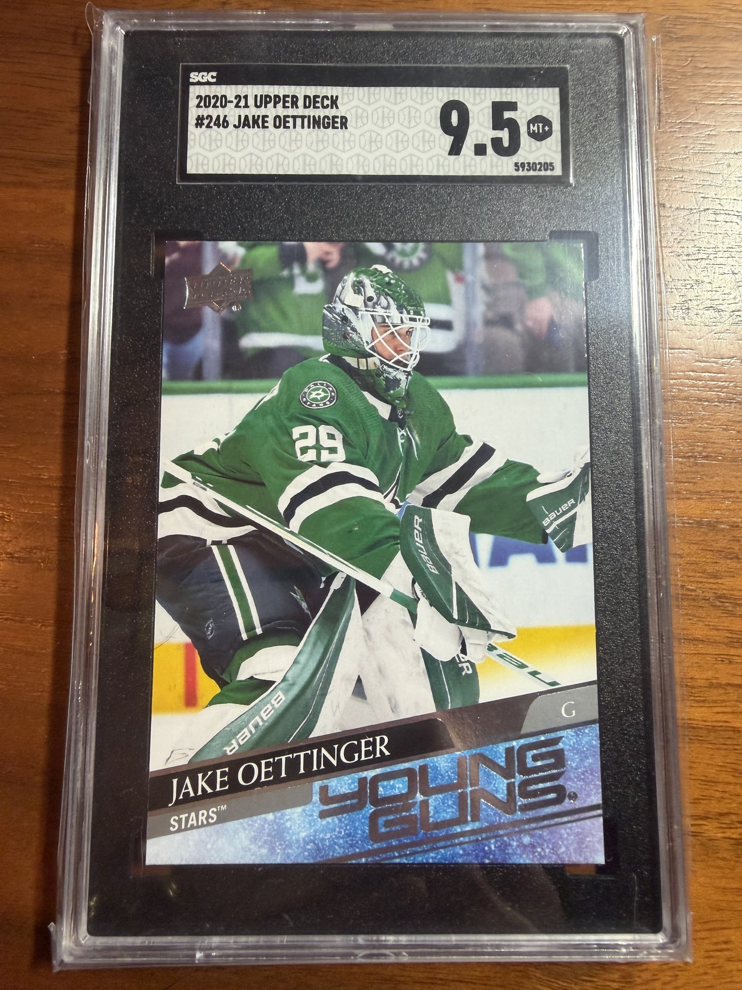 JAKE OETTINGER - 2020 Upper Deck Young Guns #246, SGC 9.5