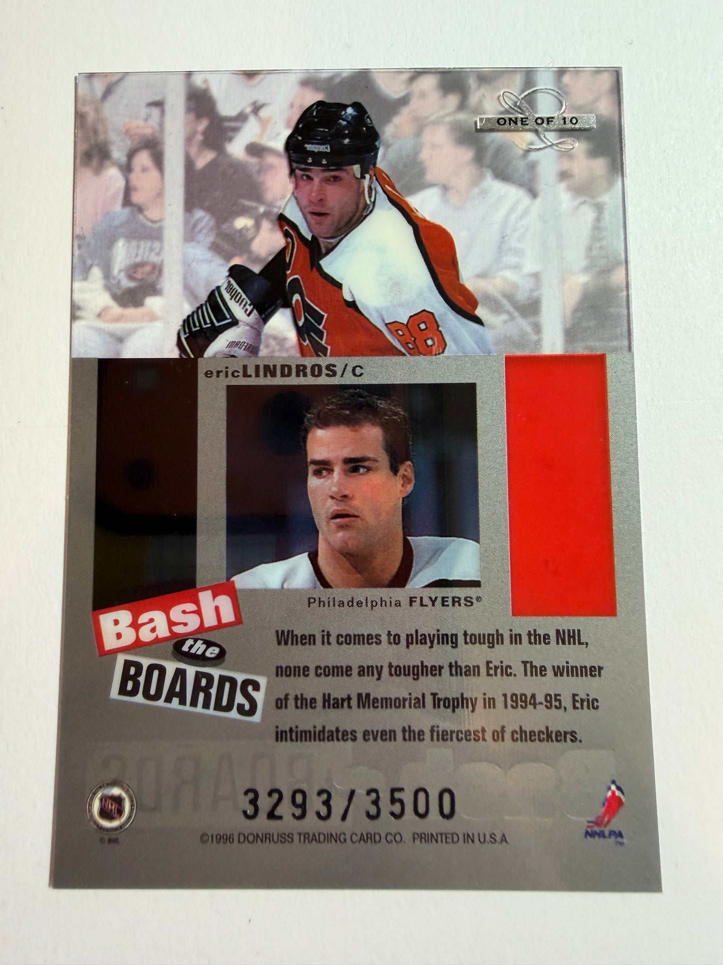 ERIC LINDROS - 1996 Leaf Limited Bash the Boards #1, /3500