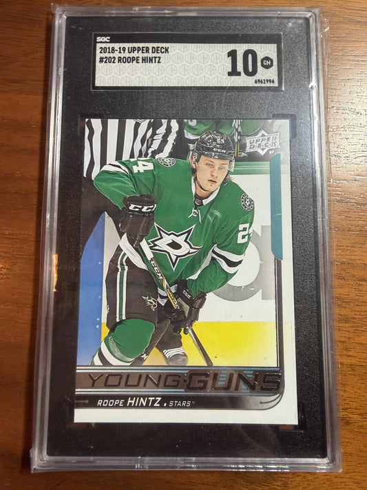 ROOPE HINTZ - 2018 Upper Deck Young Guns #202, SGC 10