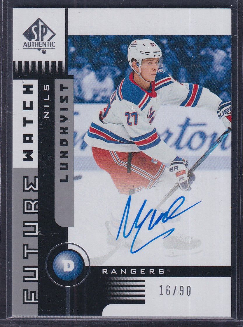 NILS LUNDKVIST - 2021 SP Authentic Future Watch Auto Retro #01FW-NL, /90