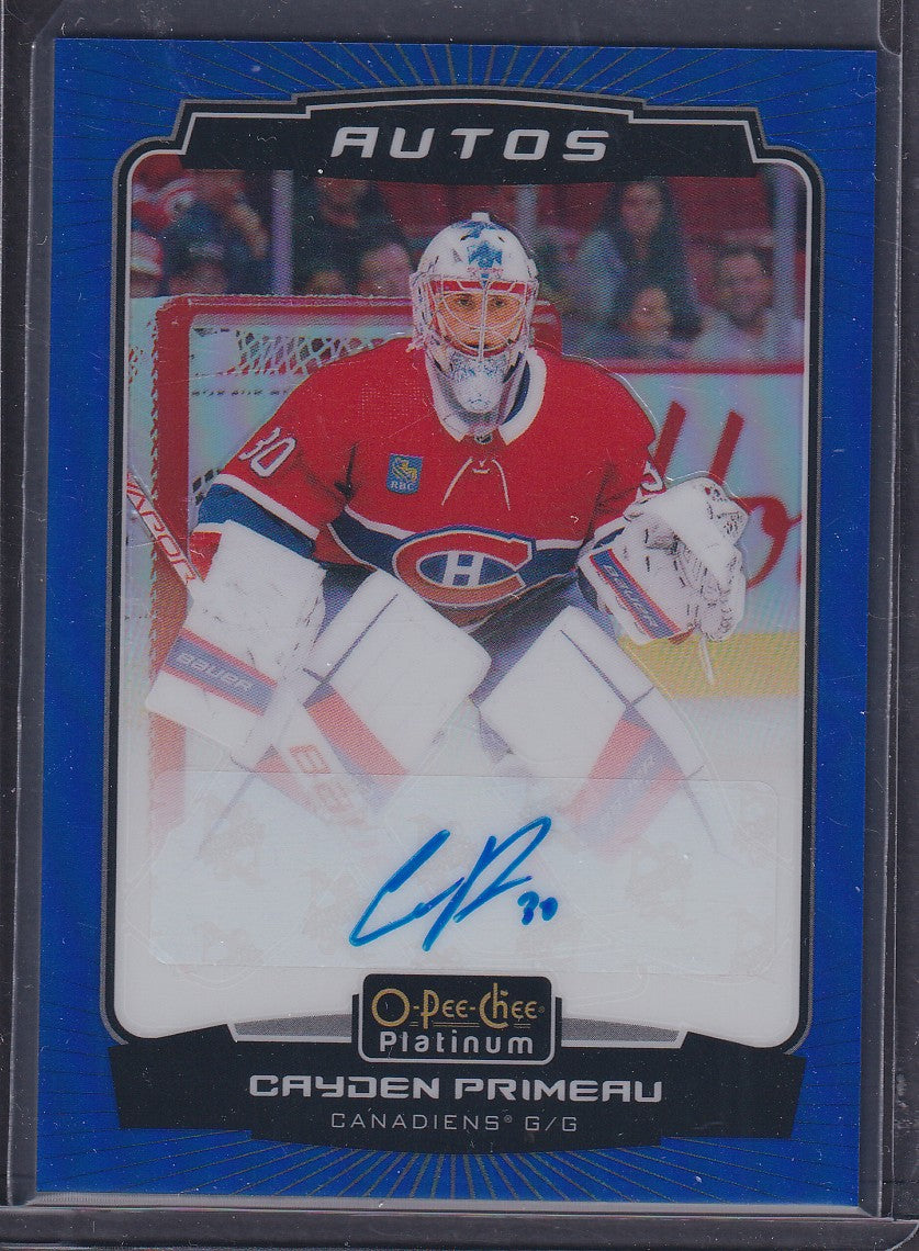 CAYDEN PRIMEAU - 2022 O-Pee-Chee Platinum Auto Blue #BA-CA