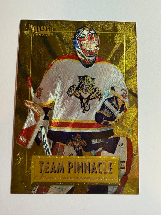 JOHN VANBIESBROUCK / PATRICK ROY - 1996 Pinnacle Team Pinnacle #8