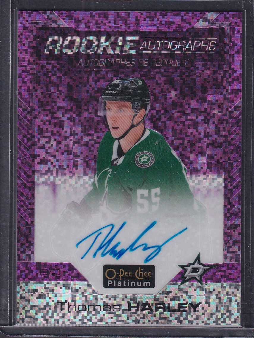 THOMAS HARLEY - 2020 O-Pee-Chee Rookie Autographs VIOLET PIXELS #R-TH