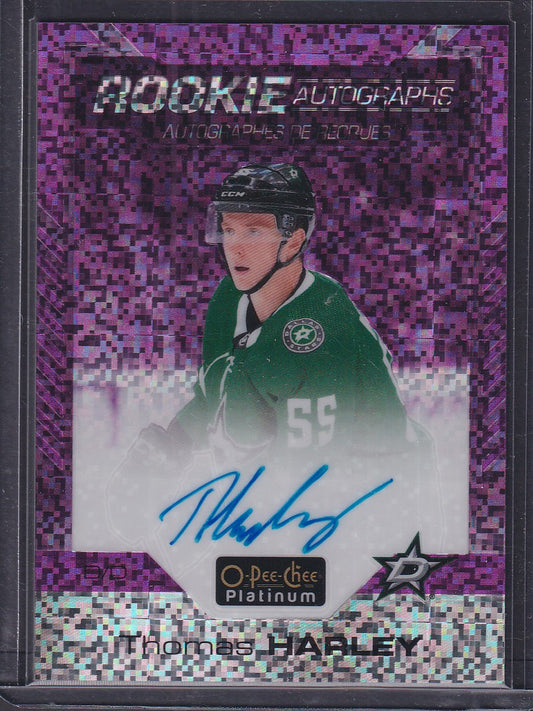 THOMAS HARLEY - 2020 O-Pee-Chee Rookie Autographs VIOLET PIXELS #R-TH