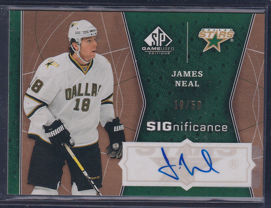 JAMES NEAL - 2009 Upper Deck SP Game Used Significance Auto #SIG-JN, /50