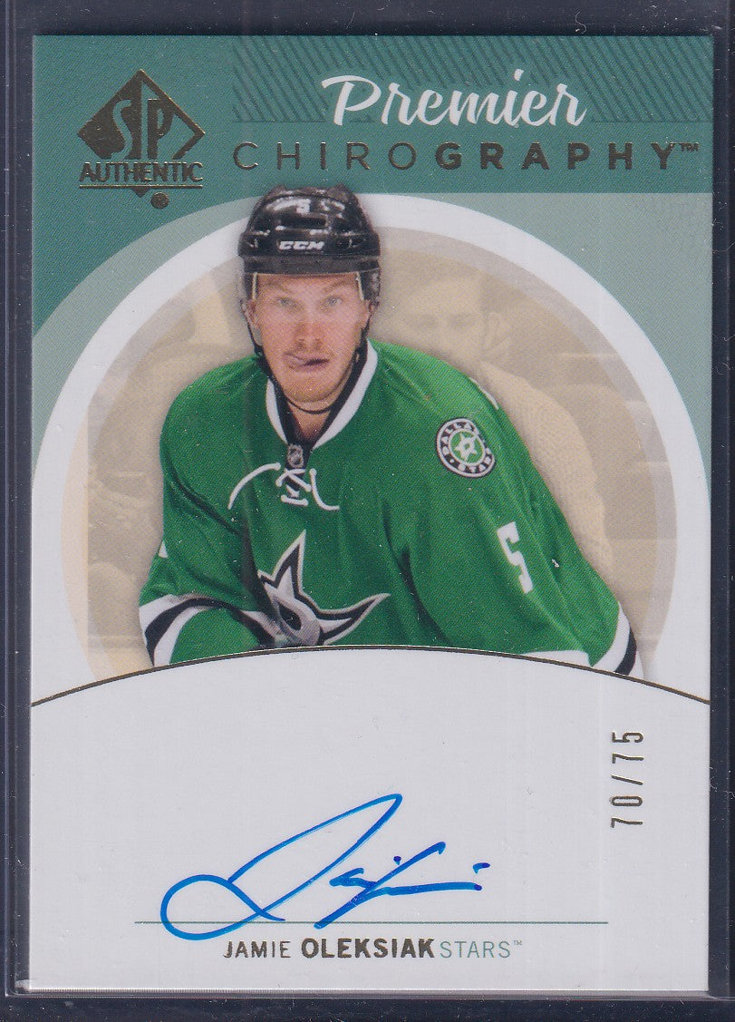 JAMIE OLEKSIAK - 2013 SP Authentic Rookie Premier Chirography Auto #PC-JO, /75
