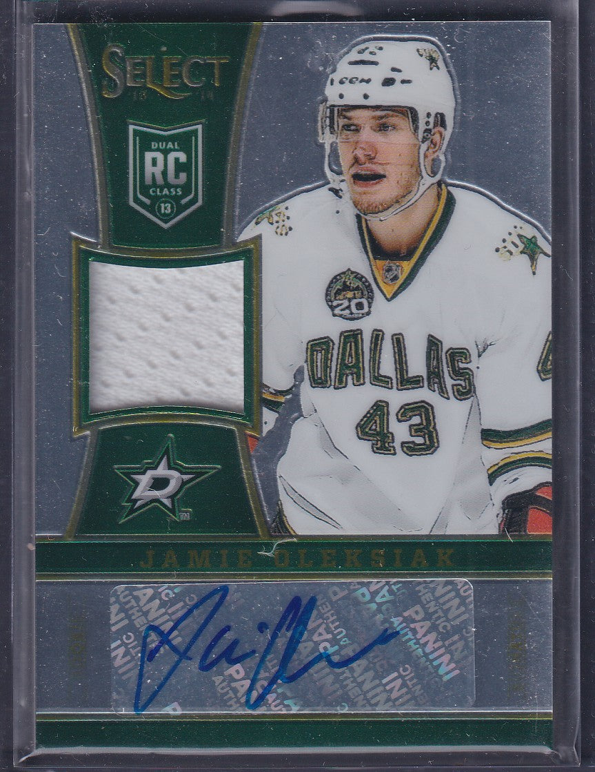 JAMIE OLEKSIAK - 2013 Panini Select Rookie Auto Patch #271, /199