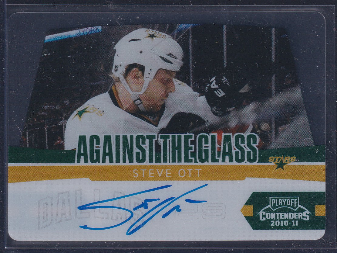 STEVE OTT - 2011 Panini Playoff Contenders Against the Glass Auto #9, /50