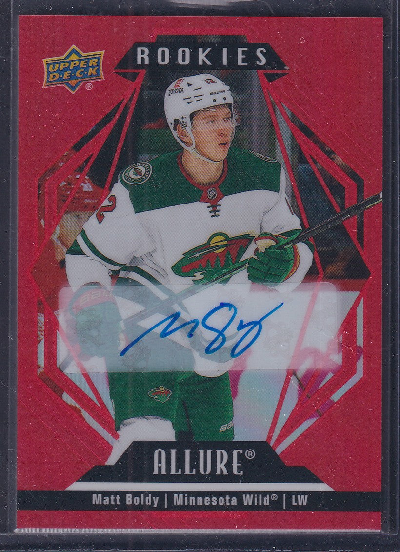 MATT BOLDY - 2022 Upper Deck Allure Rookies RED RAINBOW AUTO #114