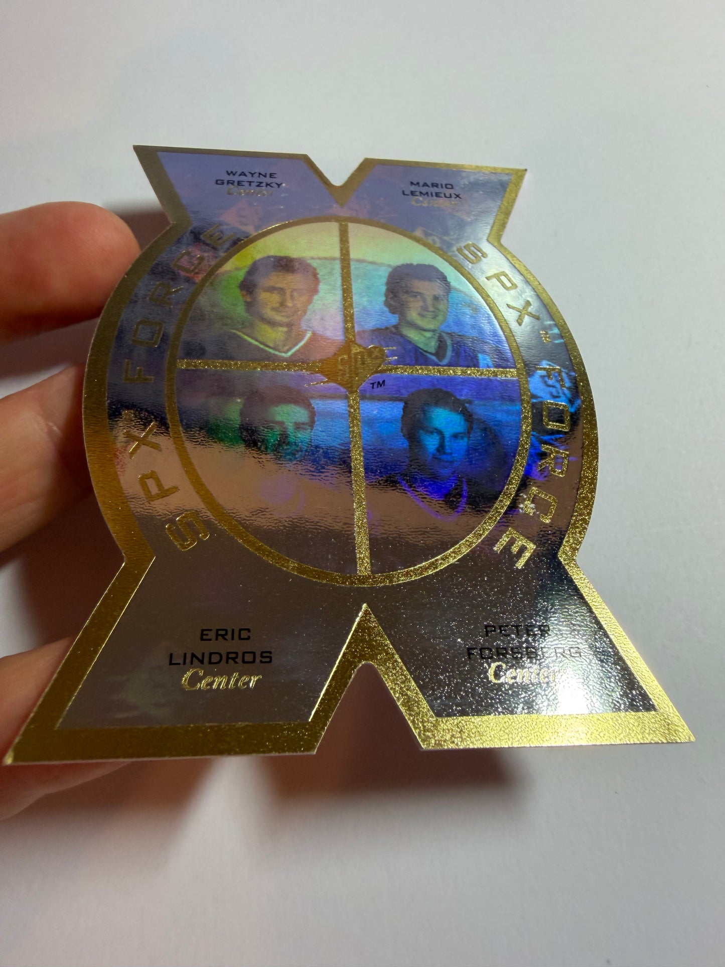 GRETZKY / LINDROS / LEMIEUX / FORSBERG - 1996 SPx Force Die Cut #SPX1
