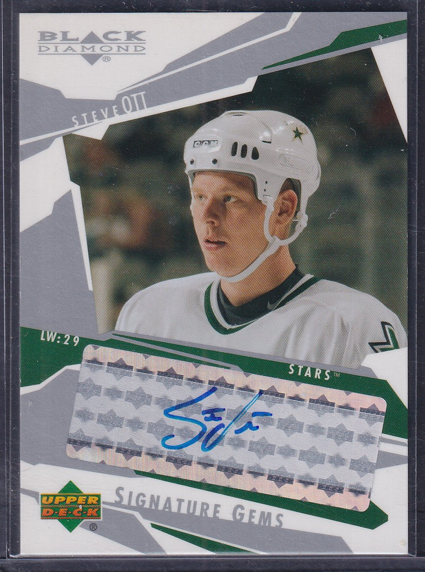 STEVE OTT - 2003 Upper Deck Black Diamond Signature Gems Auto #SG17