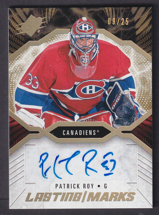 PATRICK ROY - 2018 Upper Deck SPx Lasting Marks Auto #LM-PR, /25