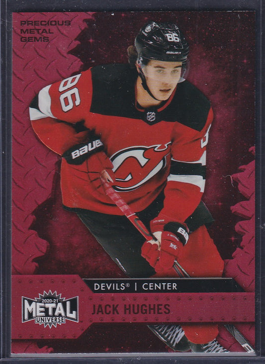JACK HUGHES - 2020 NHL Metal Universe Skybox PMG Red #21, /100