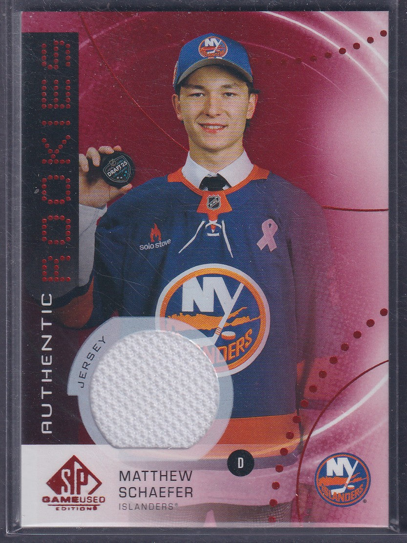 MATTHEW SCHAEFER - 2025 SP Game Used Authentic Rookies Patch RED #AR-MS