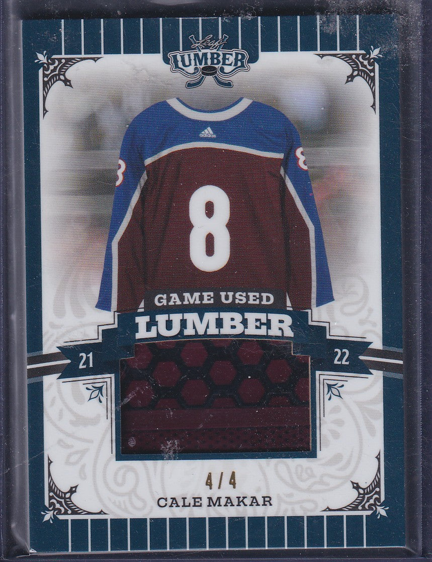 CALE MAKAR - 2022 Leaf Lumber Game Used Stick #GUL-CM1, /4