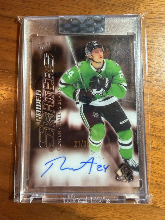 ROOPE HINTZ - 2024 Upper Deck Clear Cut Power Skaters Auto #PSA-RH, /35
