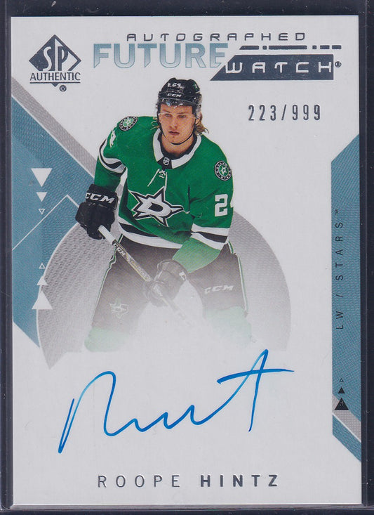 ROOPE HINTZ - 2018 SP Authentic Future Watch Auto #207, /999