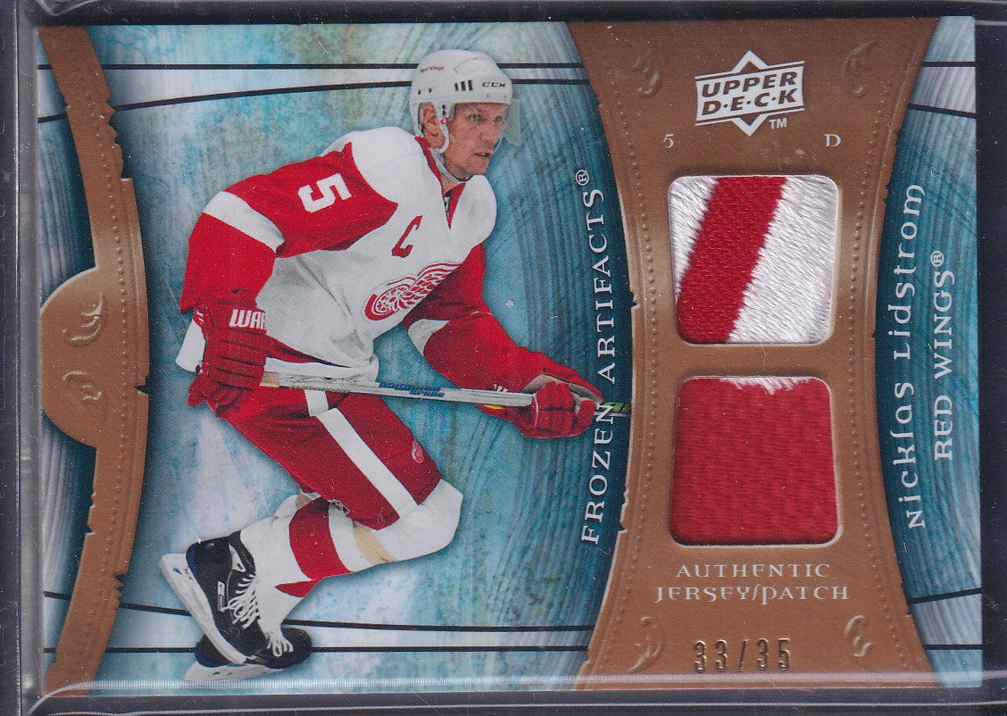 NICKLAS LIDSTROM - 2009 Upper Deck Artifacts Dual Patch #FA-NL, /35