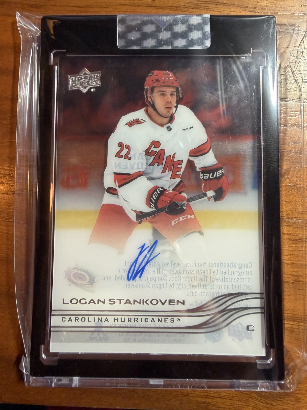LOGAN STANKOVEN - 2025 Upper Deck Clear Cut Auto #CC-LS