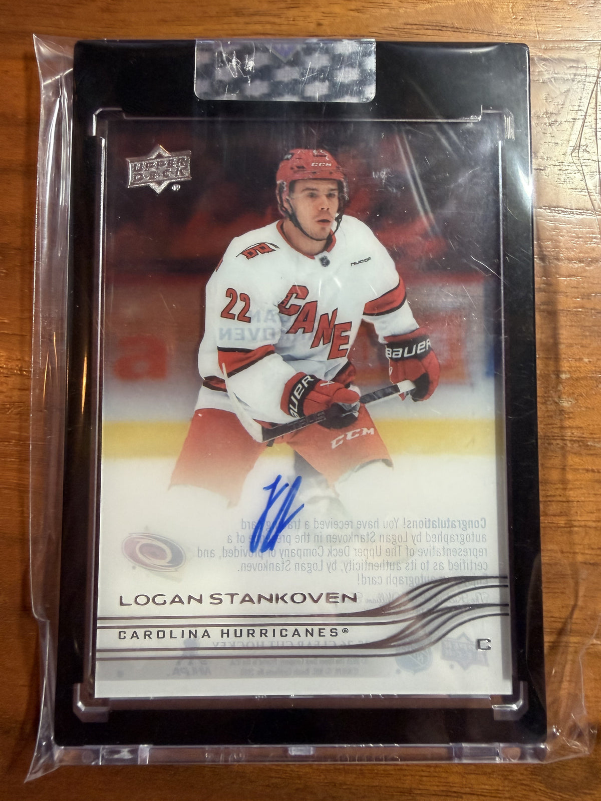 LOGAN STANKOVEN - 2025 Upper Deck Clear Cut Auto #CC-LS