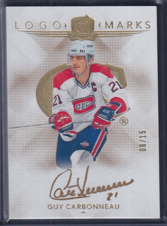 GUY CARBONNEAU - 2024 The Cup Logo Marks Auto #LM-GC, /15