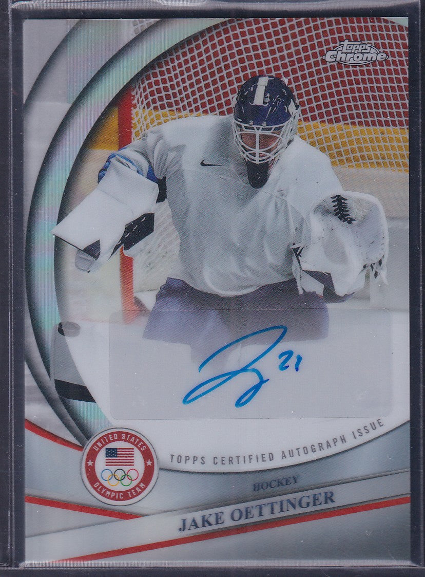 JAKE OETTINGER - 2026 Topps Chrome Olympic Certified Auto Issue #BCA-JOE