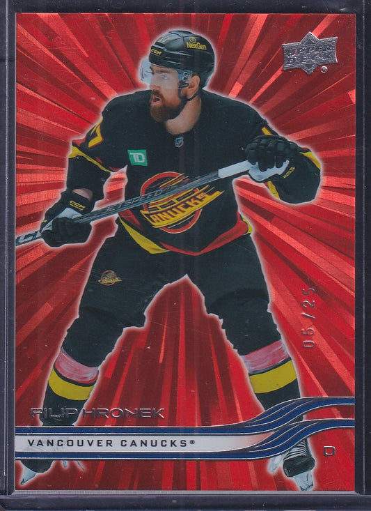 FILIP HRONEK - 2025 Upper Deck RED OUTBURST #175, /25
