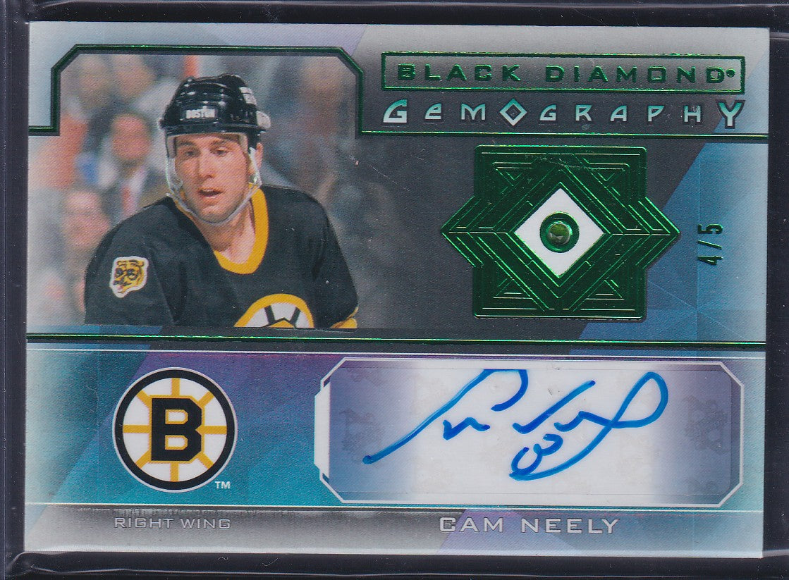 CAM NEELY - 2021 Upper Deck Black Diamond Gemography Auto #G-CN, /5