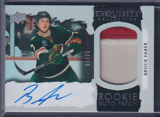BROCK FABER - 2023 Upper Deck Exquisite Rookie Auto Patch #ECH-BF, /25