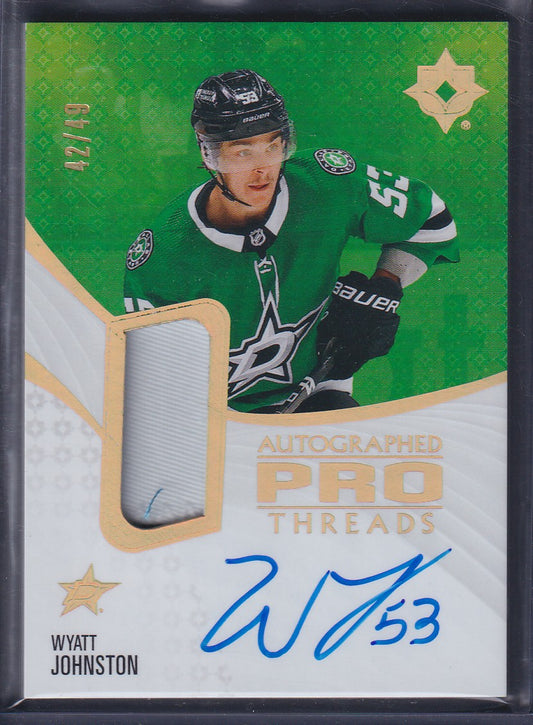 WYATT JOHNSTON - 2023 Ultimate Autographed Pro Threads #PT-WJ, /49