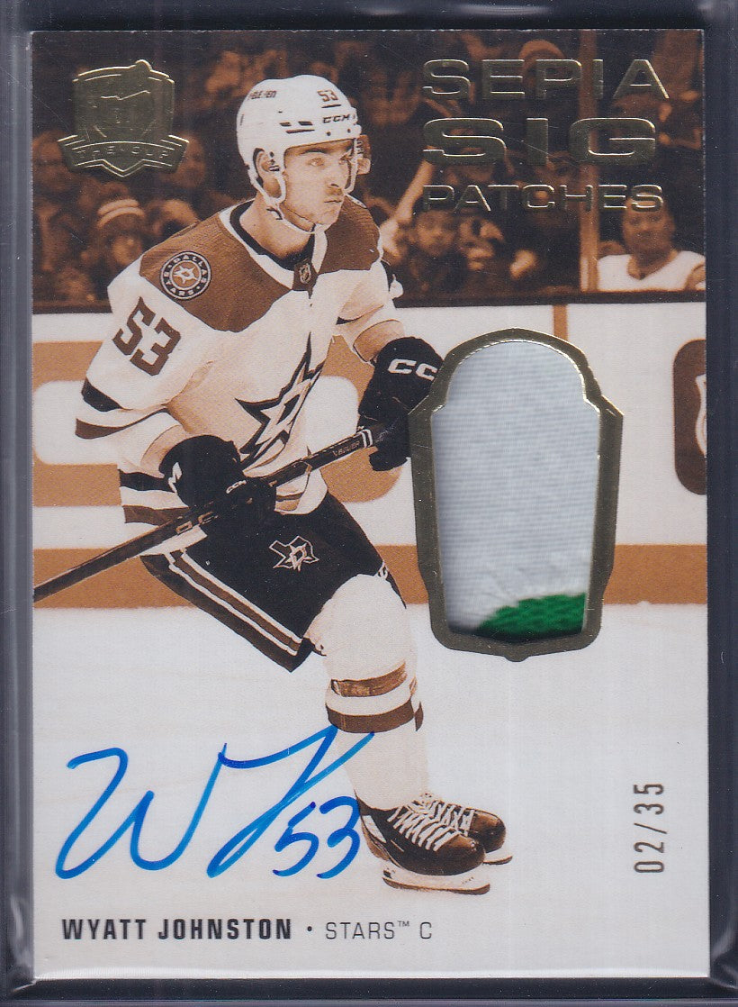 WYATT JOHNSTON - 2022 The Cup Sepia Sig Patches Auto RC #SSP-WJ, /35