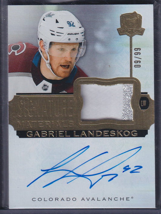 GABRIEL LANDESKOG - 2022 The Cup Signature Materials Auto Patch #SP-GL, /99