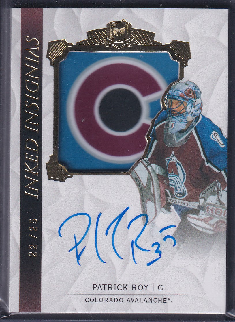 PATRICK ROY - 2020 The Cup Inked Insignias Auto #II-PR, /25