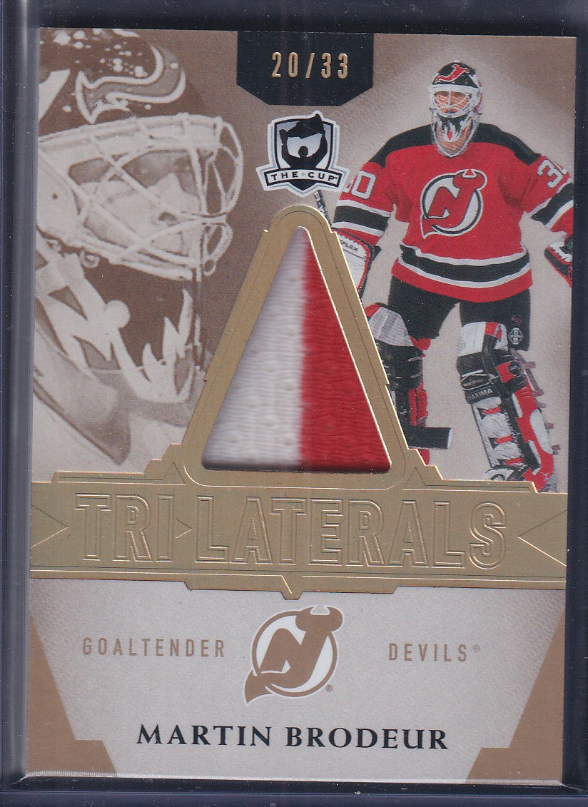 MARTIN BRODEUR - 2018 The Cup Tri Laterals Patch #TL-MB, /33