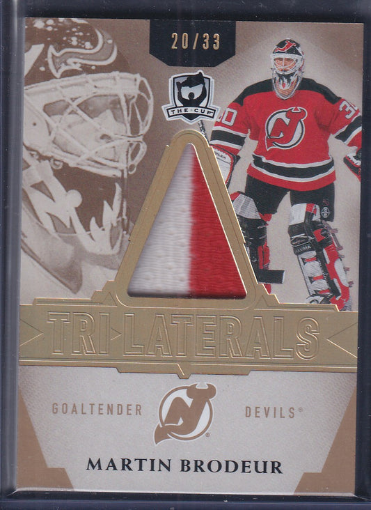 MARTIN BRODEUR - 2018 The Cup Tri Laterals Patch #TL-MB, /33