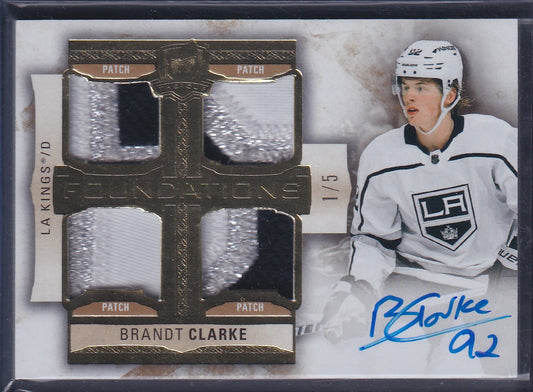 BRANDT CLARKE - 2022 The Cup Rookie Foundations Quad Patch Auto #F-BC, /5