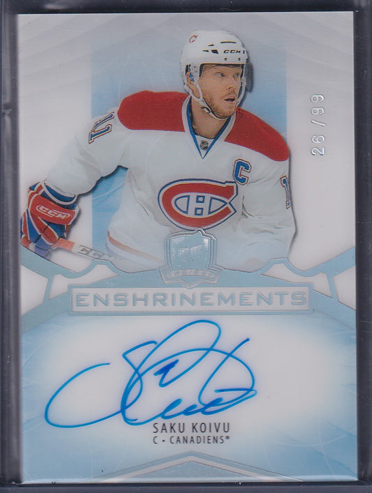 SAKU KOIVU - 2020 The Cup Enshrinements Auto #E-SK, /99
