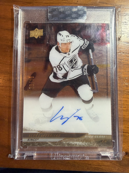 ALEX LAFERRIERE - 2024 Upper Deck Clear Cut Auto HIGH GLOSS #CC-AL, /10