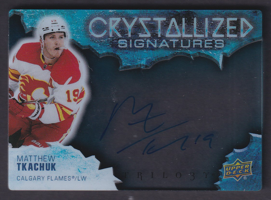 MATTHEW TKACHUK - 2022 Upper Deck Trilogy Crystallized Signatures Auto #C-MT