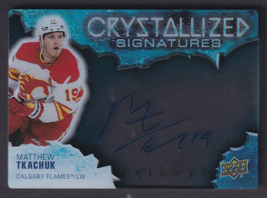 MATTHEW TKACHUK - 2022 Upper Deck Trilogy Crystallized Signatures Auto #C-MT